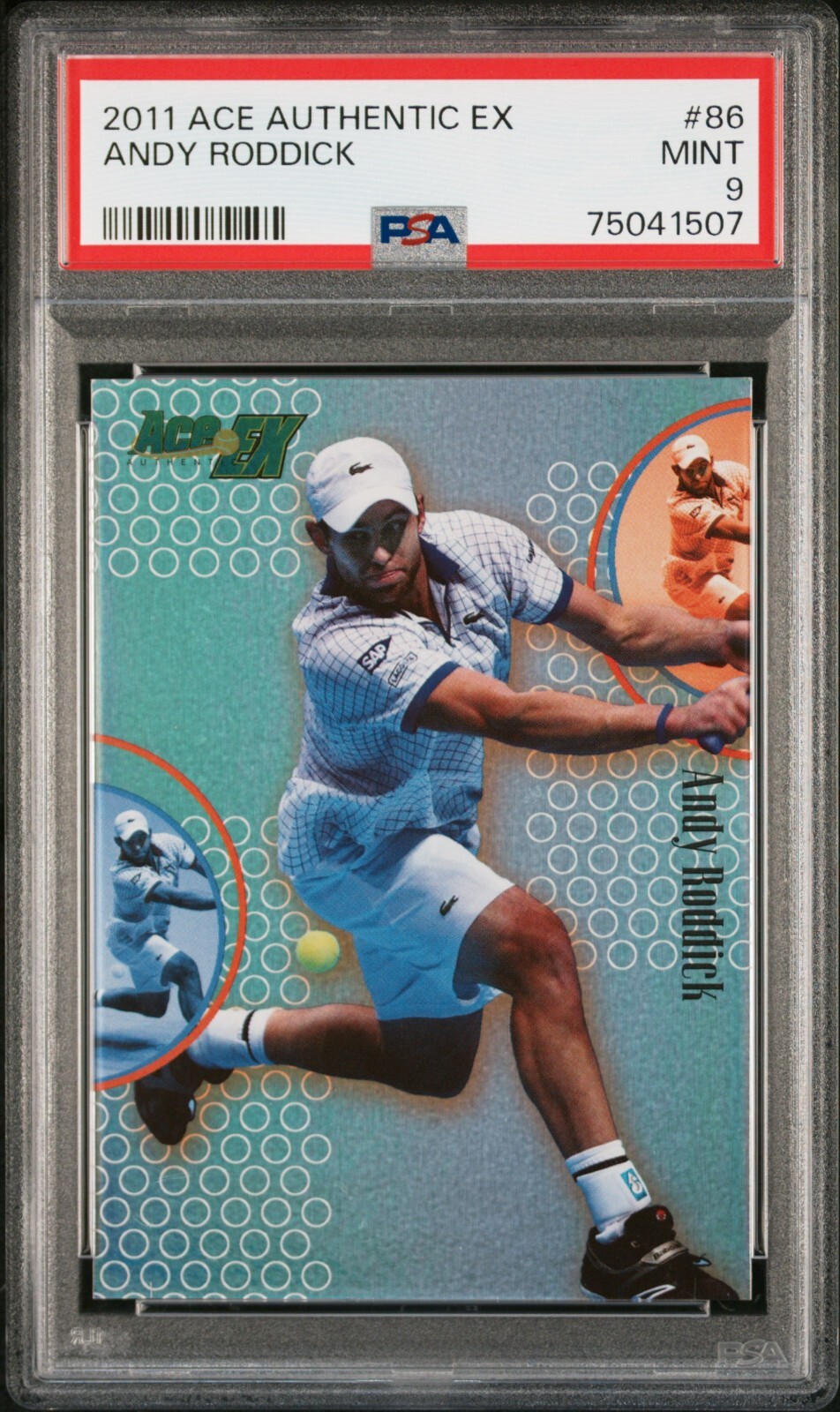 2011 Ace Authentic Ex Andy Roddick #86 Holofoil PSA 9 MINT Top Pop 1