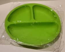 2PC Toddler Silicone Plates Set Divided Baby Plates Non-Toxic BPA Free Skidproof