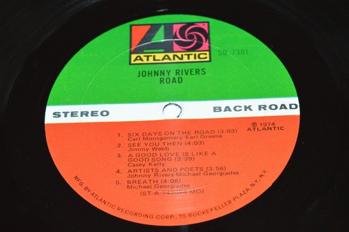 JOHNNY RIVERS Road LP 1974 Atlantic Records USA SD-7301 VG/VG Vinyl Country Rock - Picture 4 of 4