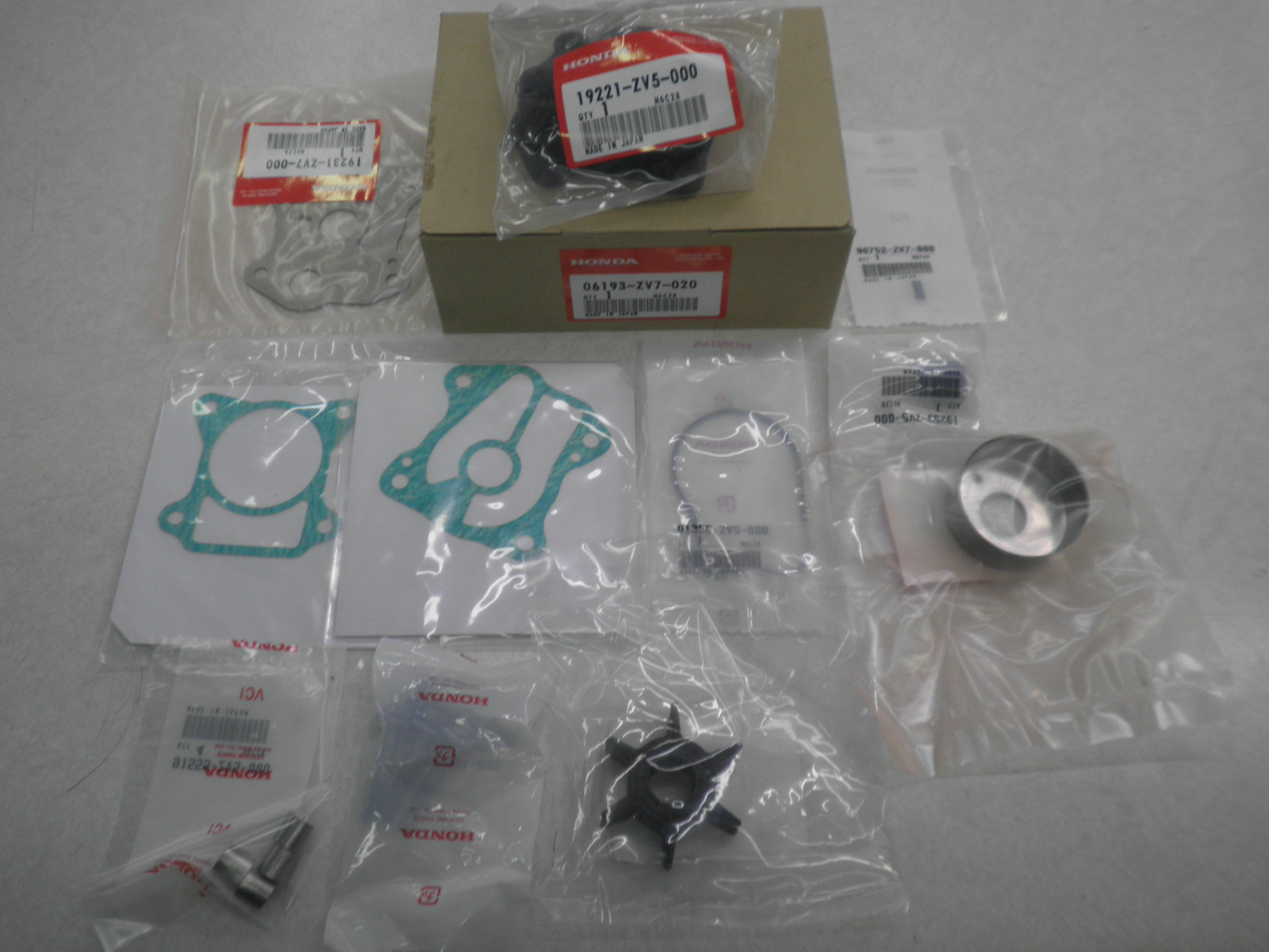 New OEM Honda Marine BF25BF30 Water Pump Rebuild Kit Part 06193ZV7