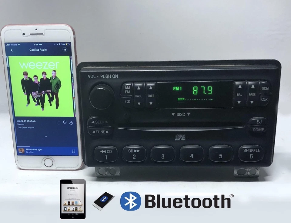 03-05 Ford Expedition Lincoln MERCURY Mountaineer OEM Radio CD FUNCIÓN BLUETOOTH Foto 2 de 4