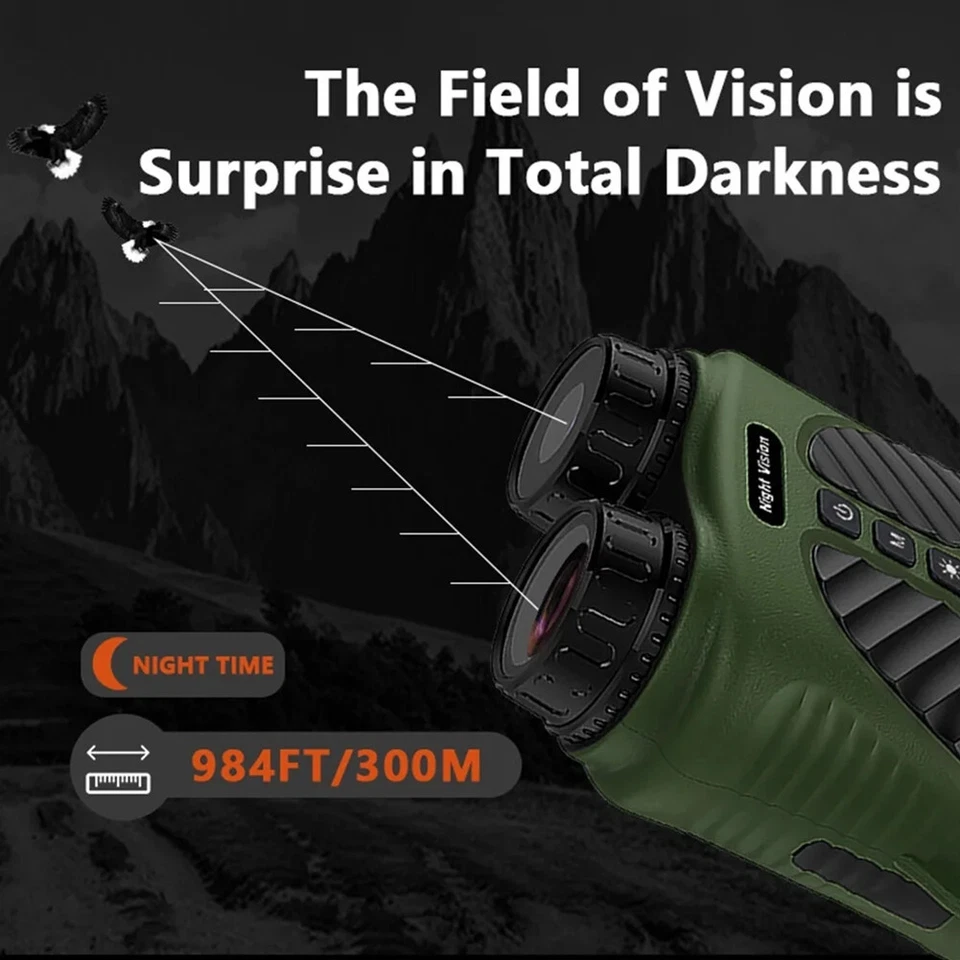 Telescope HD Night Vision Zoom Binoculars Portable Optics Hunting Outdoor Hiking - Image 4 of 4