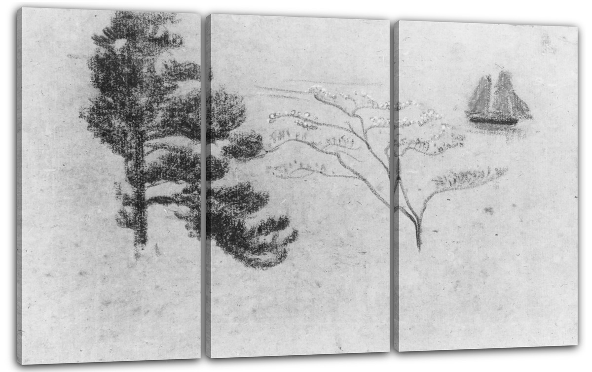Toile Encadrée Arthur B. Davies 'Persienne' - Impression Sur Lin Prête à Accrocher - Neuf