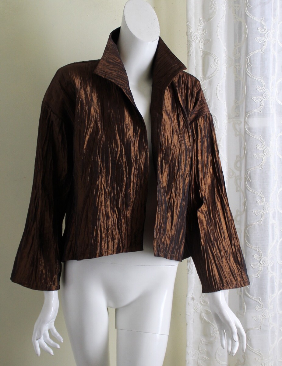 IC Collection Connie K Sz M Art-to-Wear Copper Crinkled