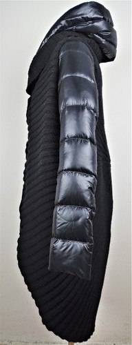 HERNO PI0244D Down Coat Daunenmantel Steppmantel Strickeinsätzen Black Gr.34 NEU - Bild 7 von 12