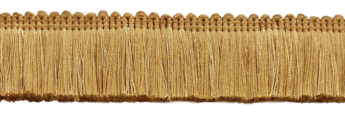 Frangia A Spazzola DecoPro Basic Trim, 4,5 Cm, Colore Oro, Venduta A Metro (0,9 M), Per Cuscini E Tende