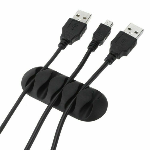 Clip de décharge de câble USB cordon filaire bureau rangé organisateur chargeur principal support iPhone Mac - Photo 14/18