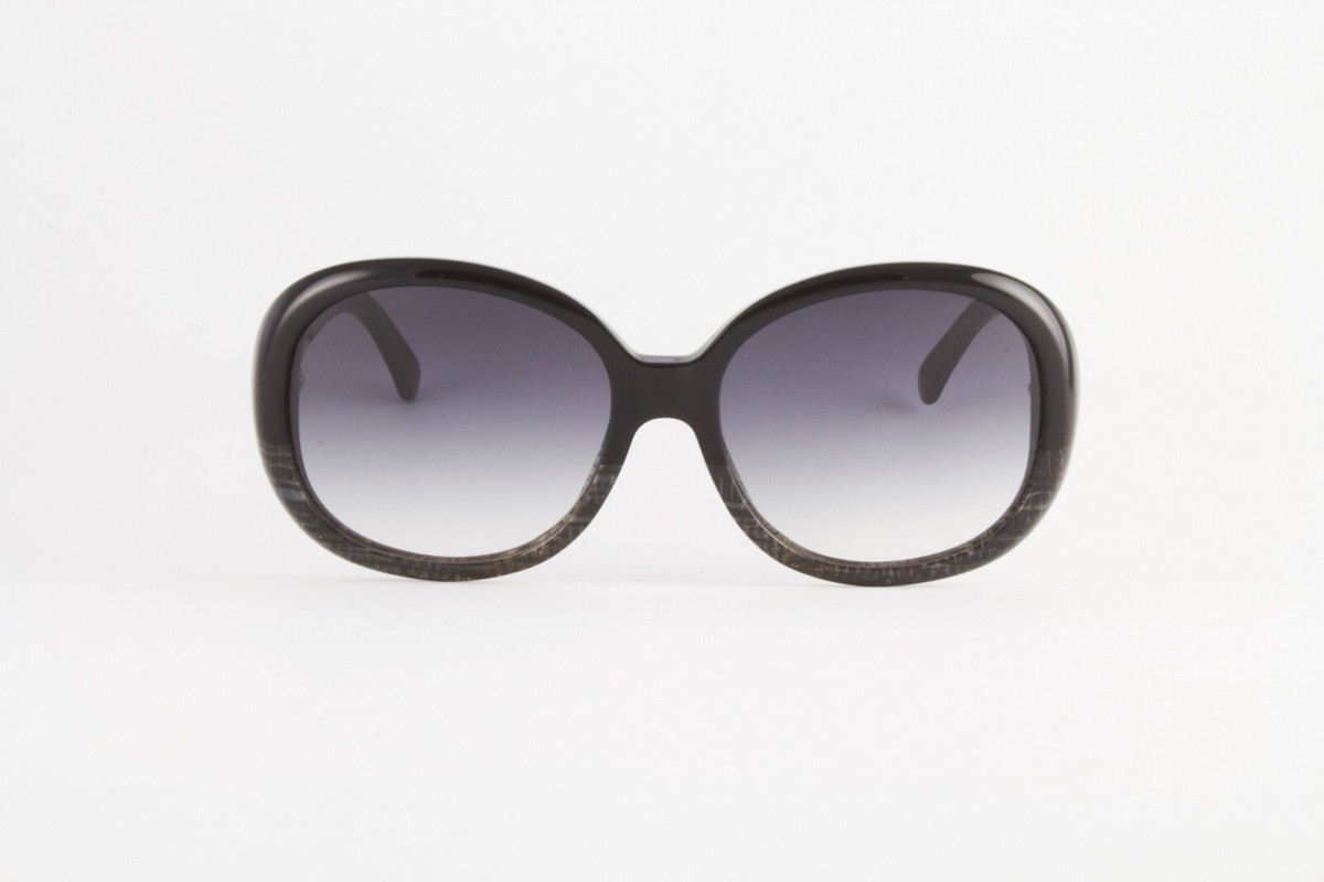 Authentic Chanel 5176 c.1195 Black Gray 56mm Gradient Blue
