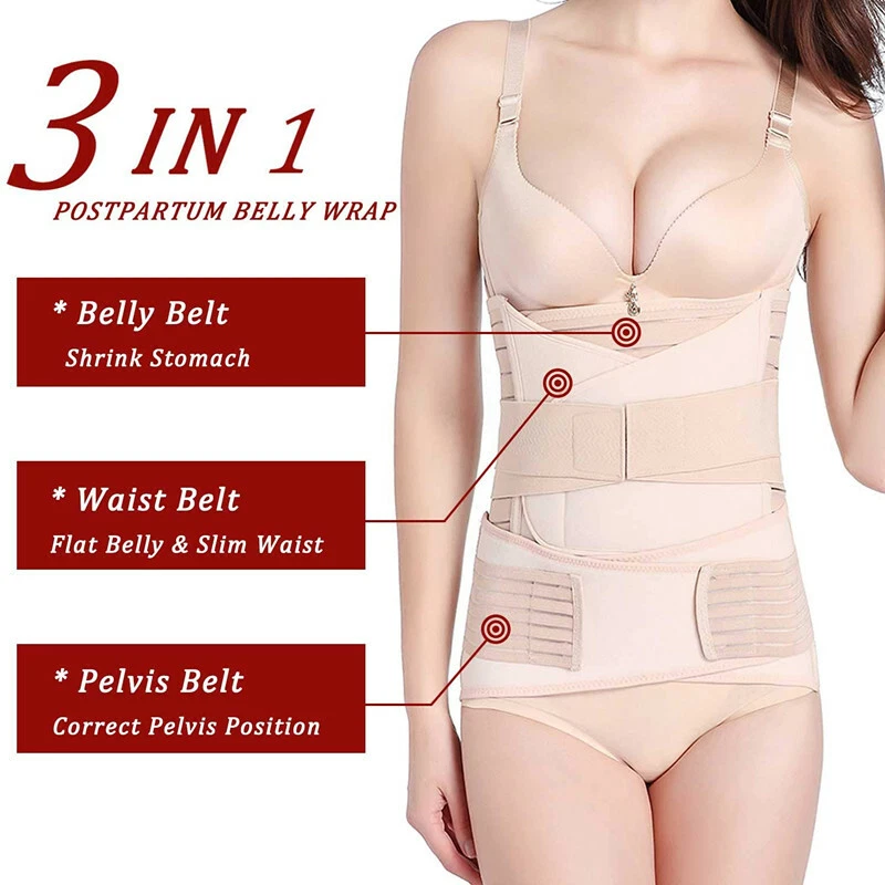 3 In 1 Postpartum Support Recovery Belly Wrap Girdle Support Band Belt  Shaper UK