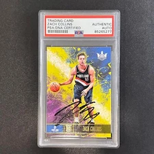 2017-18 Panini Court Kings #112 ZACH COLLINS Signed Card AUT0 PSA Slabbed RC Bla