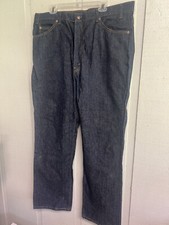 Vtg Levi  s 517 NWOT Men Jeans 42x30 Saddleman Boot Cut USA Dark Blue Orange tab