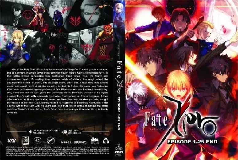 ANIME DVD~ENGLISH DUBBED~Fate/Zero(1-25End)All region+FREE GIFT