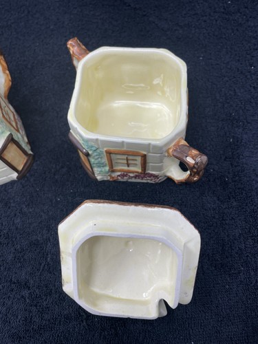 KEELE ST POTTERY Cottage Ware Creamer and Lidded Sugar Made in England - Picture 4 of 6