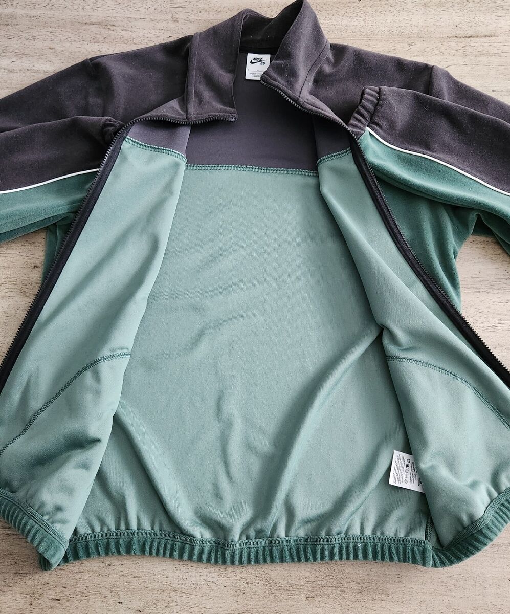 Nike SB SKATEBOARD Velour Jacket Sz S Noble Green Track Nike SB SKATEBOARD Velour Jacket Sz S Noble Green Track