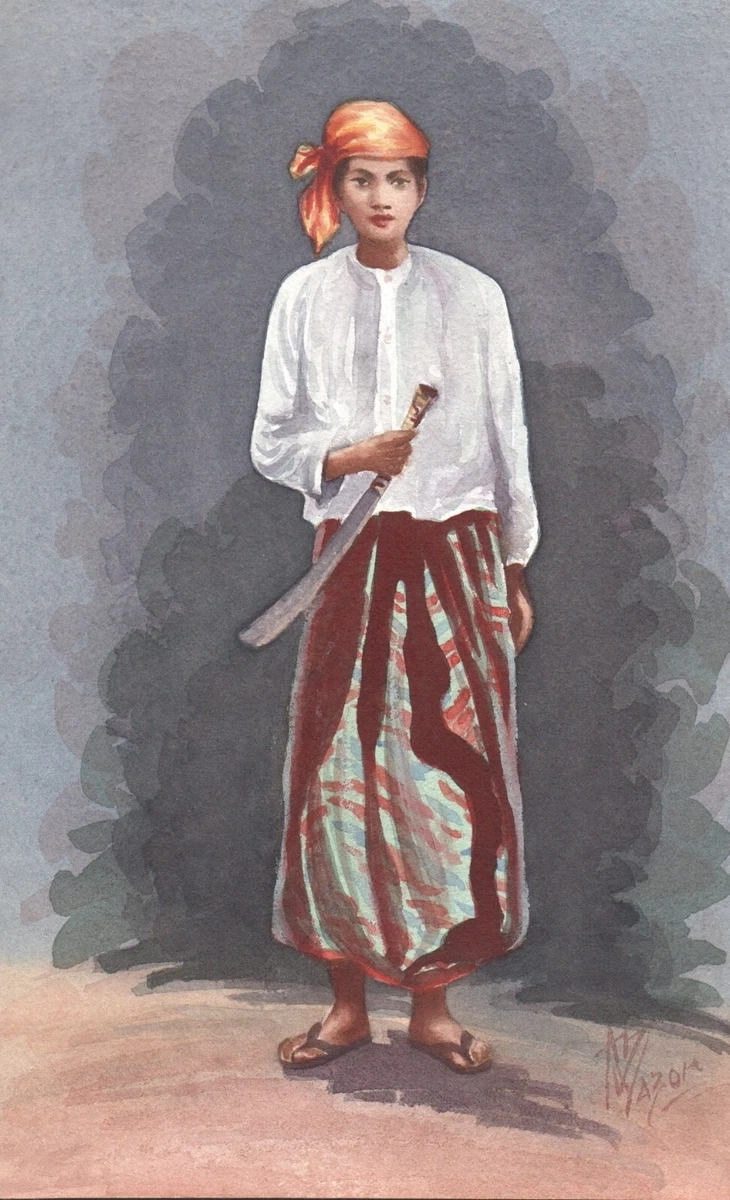 Costume traditionnel birman 2025 homme