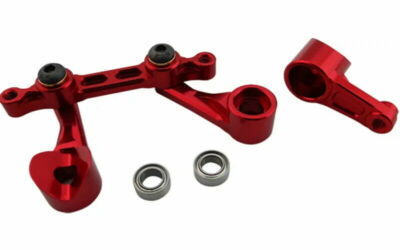 HOT RACING ARM4802 Arrma RAIDER GRANITE RED AlumInum Bearing Steering Bellcrank