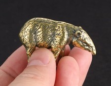 Statua animale tapiro ottone piccola scultura ornamento da tavolo statuina decorazione regali
