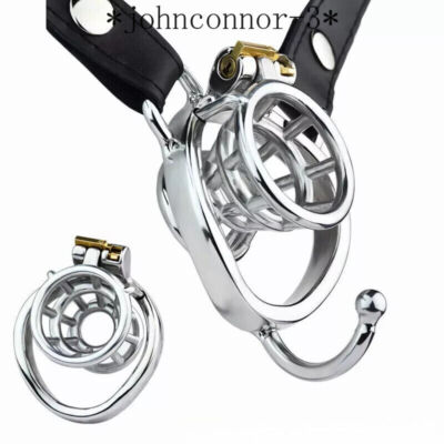 Sissy Inverted Chastity Cage Stainless Steel Metal Locks Ring Chastity Device