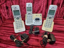 Preownwd AT T DECT 6.0 Cordless Digital Answering System 3 Phones untested