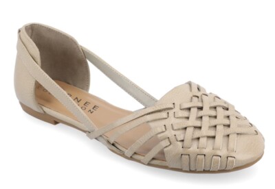 Journee Collection Ekko Flat Tan Size 12 Womens Slip On Comfort Ballet Shoe