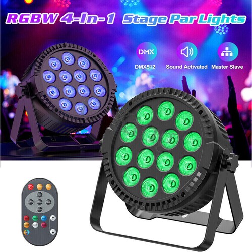 200W RGBW DMX 14LED Par Can Light Beam Stage DJ Disco Party Club Light Remote - Picture 2 of 25