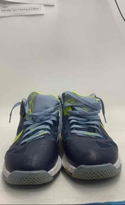Nike LeBron 9 Low Obsidian Cyber White Blue Grey Basketball Shoes Size 11.5 COA