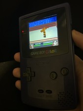 Nintendo Game Boy Color IPS Backlit Screen Grape Purple Tested Working