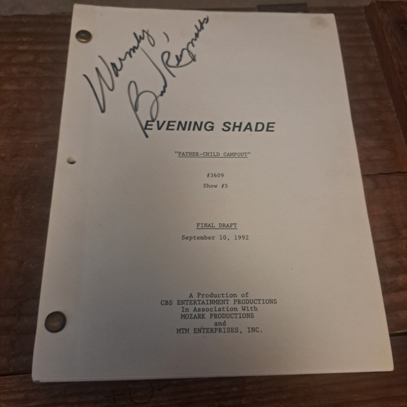 Burt Reynolds Autograph Signed Evening Shade Script