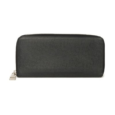 LOUIS VUITTON Zippy Wallet Vertical M32822 purse Old-style LV logo, charco...