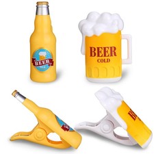 4-PCS Beach Towel Clips, Pool, Lounge Chair, Windproof Clamps, Bright Color