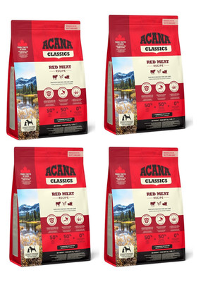 ACANA Classic Red Meat Trockenfutter für Hunde mit Lamm und Rindfleisch 4x2kg