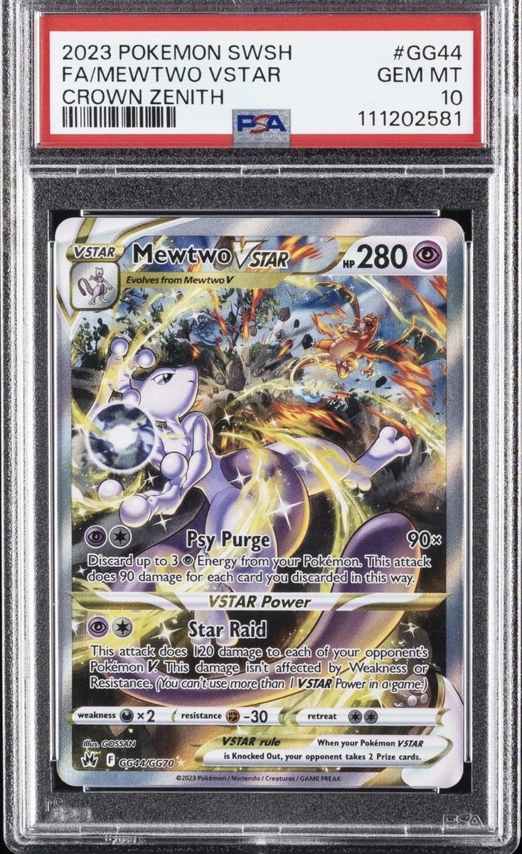 Pokemon Sword & Shield 2023 Full Art Mewtwo VSTAR Crown Zenith