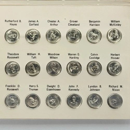 Franklin Mint Presidential Mini Coin Set .925 Silver 1st Edition 43.2g total UNC