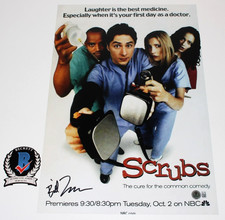 BILL LAWRENCE SHOW CREATOR & WRITER SIGNED SCRUBS 12x18 POSTER 3 BECKETT BAS COA