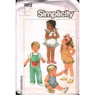 Simplicity 7412 Toddlers Jumpsuit Romper Sundress Panties Sewing Pattern Size 2