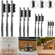 3x Signal LED de feu de circulation de train modèle pour le paysage de table