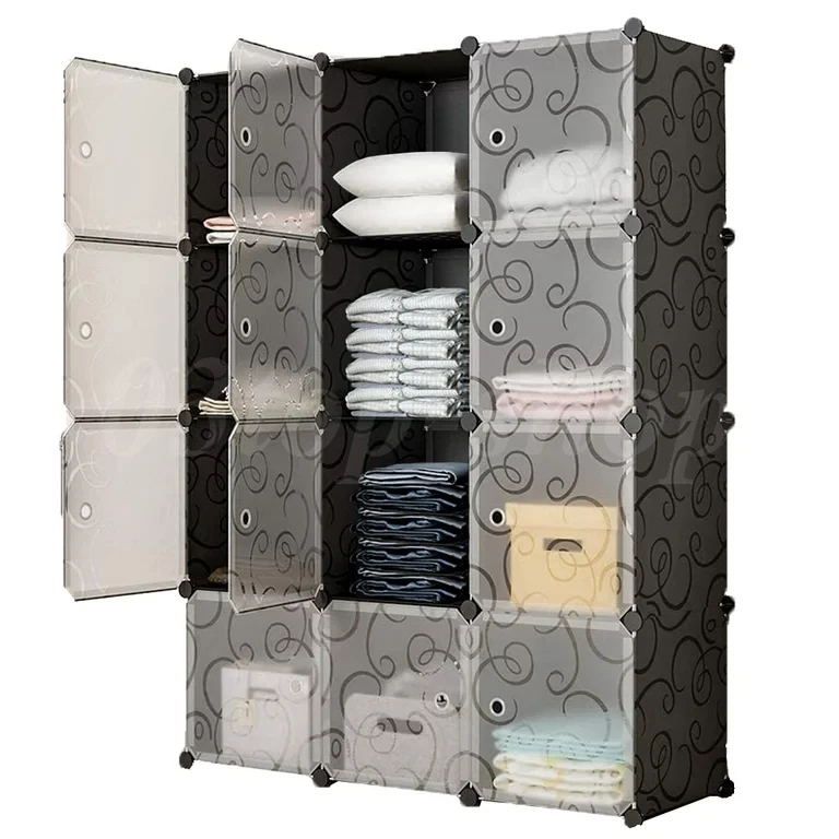 Organizador de armazenamento 12 cubos quarto sala escritório armário prateleiras caixas - Imagem 2 de 4