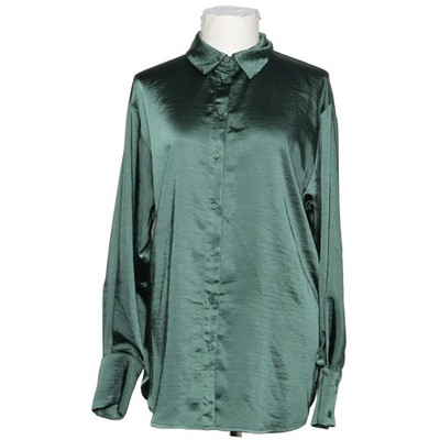 YAS, Wickelbluse, Größe: S, Grün, Polyester, Einfarbig, Satin, Damen #546