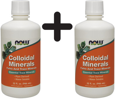 2 x NOW Foods Colloidal Minerals, Original - 946 ml. (23,25 EUR/L)