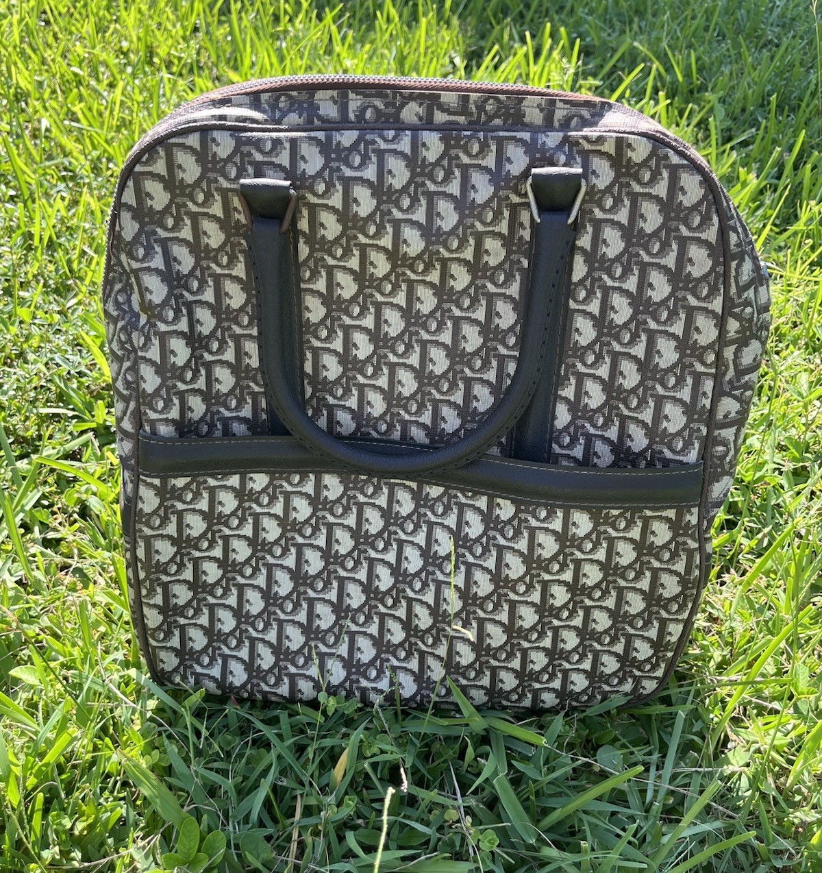 Vintage 1970s Christian Dior Monogram Bowling Bag Rare Collectible