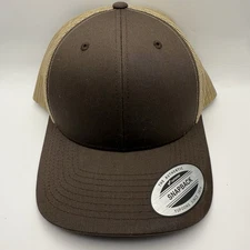 Yupoong 6606 Classic Trucker Hat Snapback Cap Brown NEW
