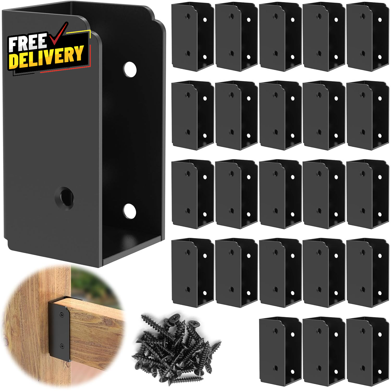 24PCS 2X 4 Stainless Steel Deck Railing Brackets Connectors 2X4 Brackets for S..