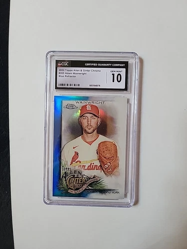 2022 Allen & Ginter Chrome Adam Wainwright #205 Blue 44/150 - CGC 10 GS965