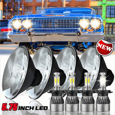 4pcs 5.75 5 34 Led Headlights Hi-lo Sealed Beam For Chevy Impala El Camino Us