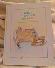 Vintage Baby Book Treasured Memories 1995 NWOT Baby Shower Gift Cottagecore