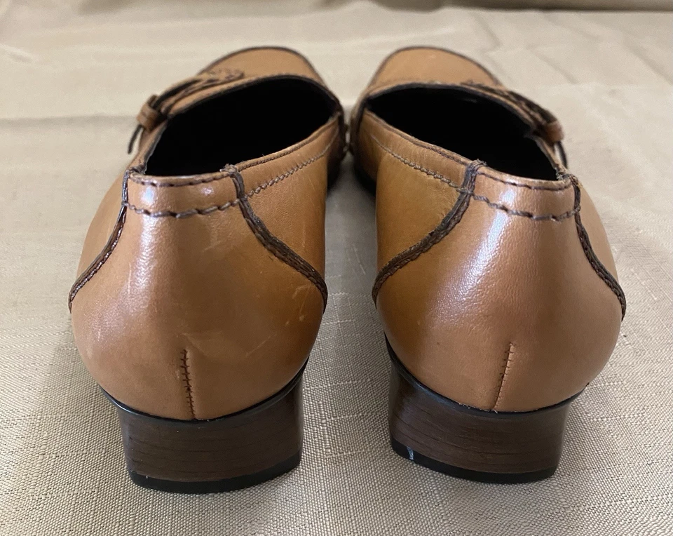 Zapatos Mocasines Nicole Saddle Cuero Marrón Hebilla 9 M Preppy Dark academia Foto 4 de 4