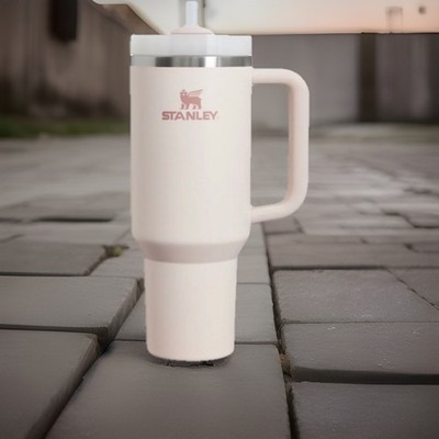 Stanley Rose Quartz  H2.0 Flowstate Quencher 40 oz Stainless Steel Tumbler