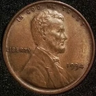 1934 Lincoln Wheat Cent, AU Condition