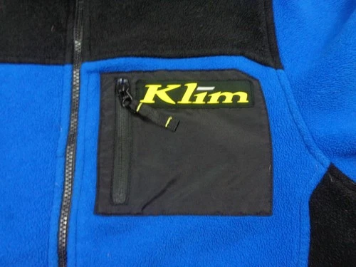 Klim Everest Fleece Jacket Mens Small Black Blue Full Zip Mid-Layer image 5