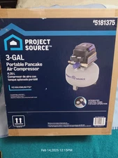 Project Source 3-Gallons Portable 110 PSI Pancake Air Compressor - NEW